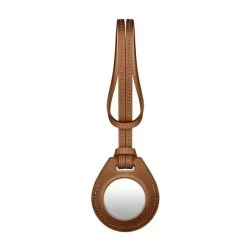 Viva Madrid Airtrax Leather Bag Charm Case For Airtag -Brown